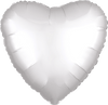 17” Satin Luxe White Satin Heart