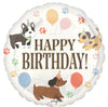 17" Happy Birthday Pawsome Party Balloon