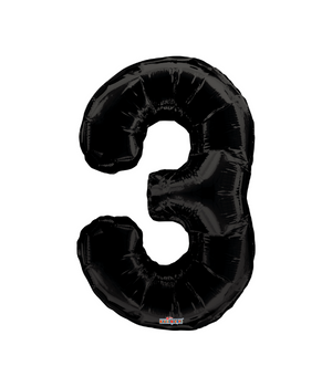 Numbers 34" Black 